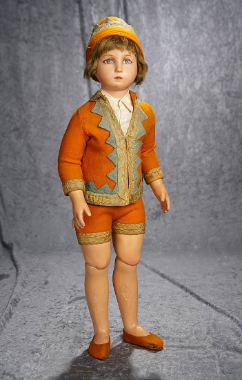 22" Italian composition doll by Burgarella in original costume. $600/800