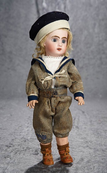 14" French bisque Bebe Jumeau, Size 4, in Antique Mariner Costume. $900/1300