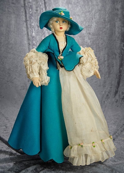 23" 1930s Felt studio lady doll in original costume. $200/300