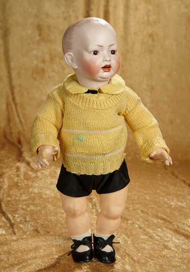 18" German bisque character, 151, by Hertel and Schwab with toddler body. $300/400