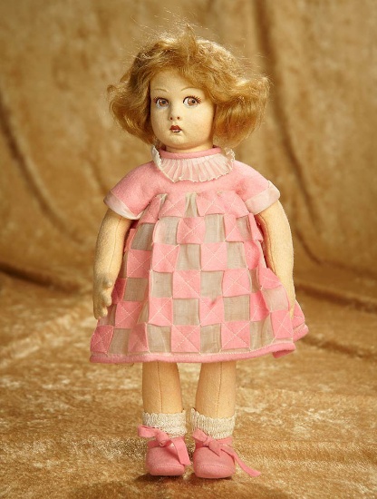 Italian Felt Character Girl, Model 450, by Lenci with original costume and label. $700/900