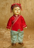 Chinese paper mache character with original silk costume. $200/250