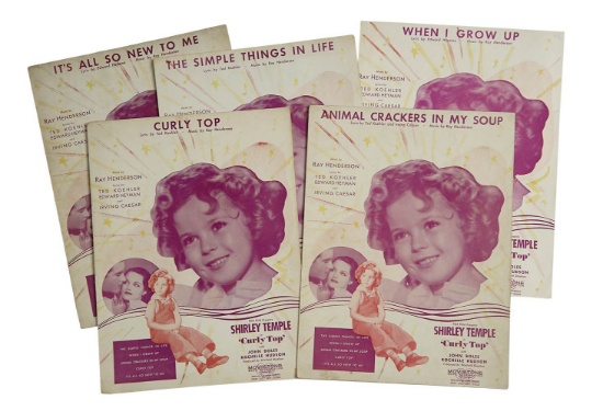 Five Sheet Music Folios from "Curly Top" 200/300
