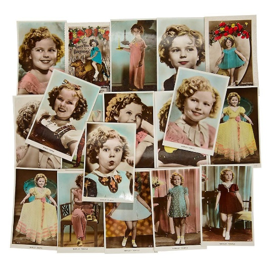 Nineteen Color Photographs of Young Shirley Temple, Art Photo Postcard 300/400