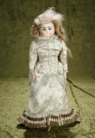 16" German bisque fashionable lady with closed mouth and dramatic eyes. $400/500