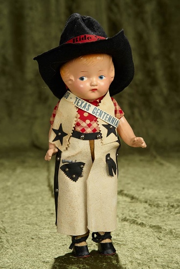 12" American composition doll in original Texas Centennial Costume. $200/300