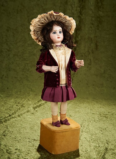 20" French musical automaton of young girl by Leopold Lambert. $2500/3500