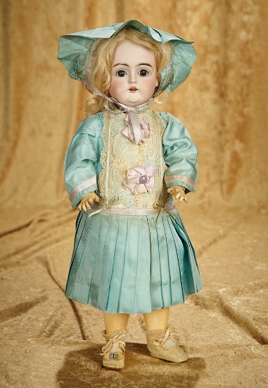 16" German bisque child, model 129. by Kestner, original body and body finish. $500/700