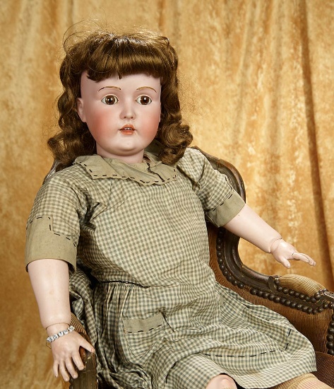 32" German bisque child, model 196, by Kestner, original body. $400/500