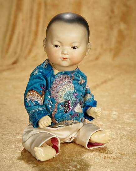 12" German bisque Chinese Baby "Ellar" by Marseille, beautiful complexion. $400/600