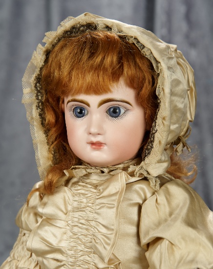 20" French bisque closed mouth bebe by Emile Jumeau with Signed Body. $2600/3200