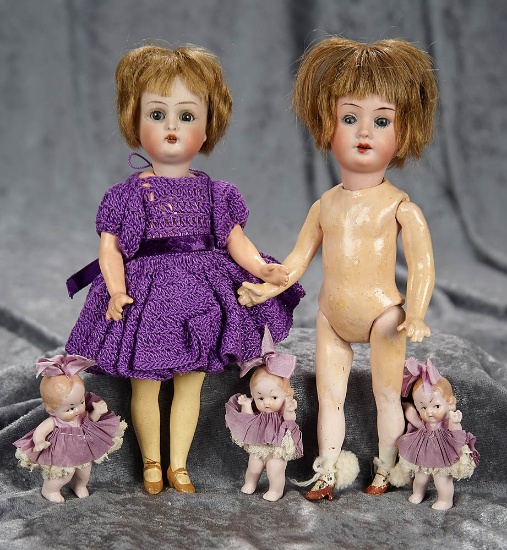 2 1/2"-8", Group German bisque miniature dolls. $400/500