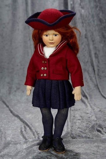 15" American felt character girl, Alexandra by Maggie Iacono with original label. $500/750