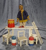 American wooden circus toys by Schoenhut including 7