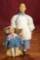 Chinese Wooden Amah and Young Child Dolls from Door of Hope Mission 800/1200