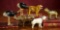 Six American Wooden Glass-Eyed Animals by Schoenhut 1200/1700
