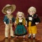 Three German All-Bisque Miniature Dolls in Original Costumes 400/600