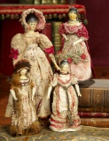 Four Wooden Grodnertal Dolls with Original Costumes and Family Provenance 2500/3500