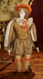 French Bisque Poupee by Gaultier in Rare Original Velvet Courtier Costume 2500/3500