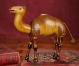 American Wood Arabian Camel with Glass Eyes and Open Mouth by Schoenhut 600/800