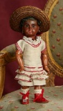 Petite French Bisque Bebe Jumeau, Size 1, with Beautiful Brown Complexion 2400/3200