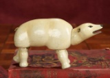 American Wooden Polar Bear with Glass Eyes 400/600