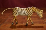 American Wooden Glass-eyed Zebra with Open Mouth by Schoenhut 400/600