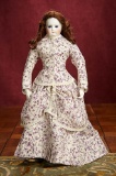 Petite French Bisque Poupee with Bisque Hands and Lovely Early Costume 2300/2800