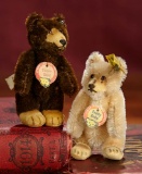 Two Rare German Mohair Miniature Teddy Babies with Original Labels 1200/1500