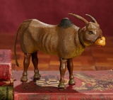 American Wooden Glass-eyed Zebu by Schoenhut 800/1100