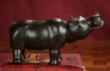 American Wooden Glass-Eyed Hippopotamus by Schoenhut 500/800