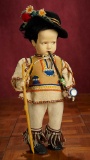 Italian Felt Character Boy, Series 300, by Lenci in Elaborate Folklore Costume 1100/1500