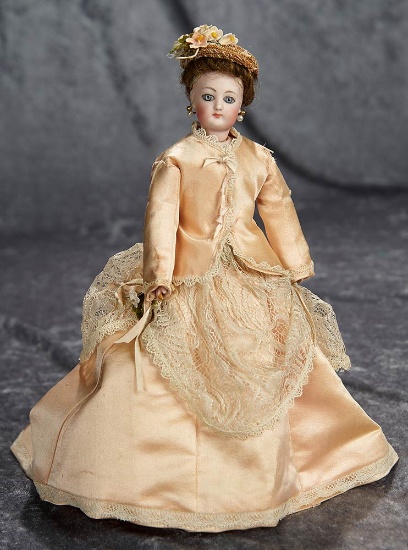 11" French bisque poupee by Gaultier in charming petite size. $800/1000