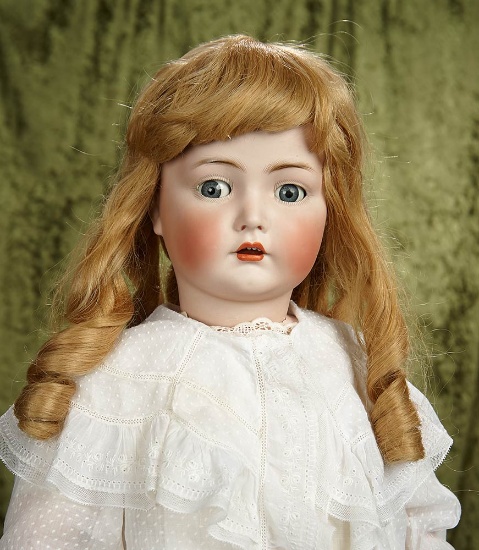 32" German bisque child, rare model 117n, by Kammer and Reinhardt with flirty eyes. $1200/1500