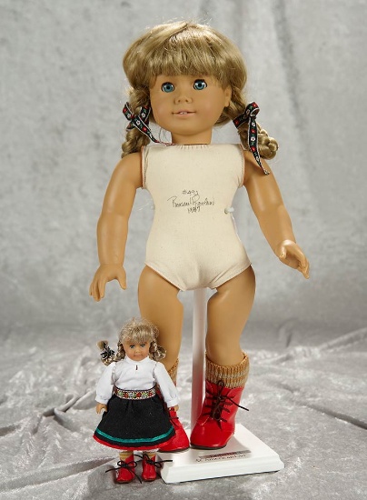 "Kirsten", First Year 1987 Model, Pleasant Rowland signature, with Mini Kirsten. $300/500