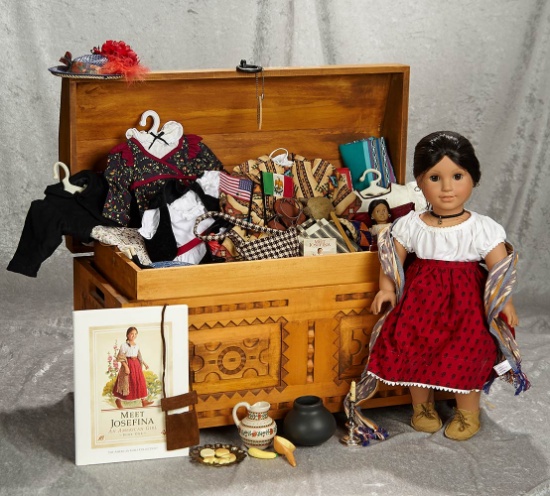 "Josefina", in Wooden Carved Trunk with Additional Costumes and Accessories. $600/900