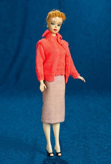 Blonde Ponytail Barbie #2, 1959/60 in "Sweater Girl" Ensemble,  $500/800