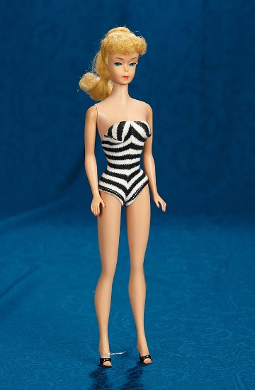 Blonde Ponytail Barbie. #6, 1962, in Original Swimsuit. $200/300 | Art,  Antiques & Collectibles Toys Dolls | Online Auctions | Proxibid