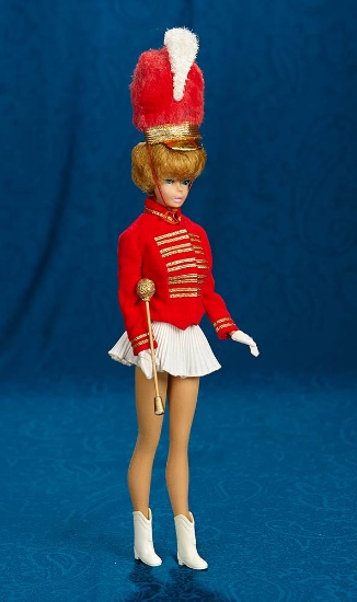 "White Ginger" Bubble Cut Barbie,1961 issue as "Drum Majorette". $300/400