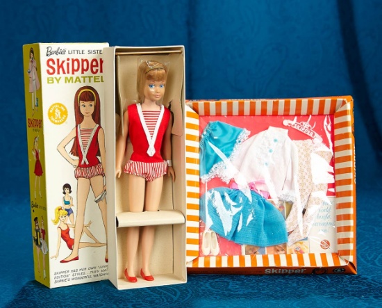 Red-Haired Skipper in Original Box, 1963 and "Ice Cream 'n Cake" costume in box. $300/400