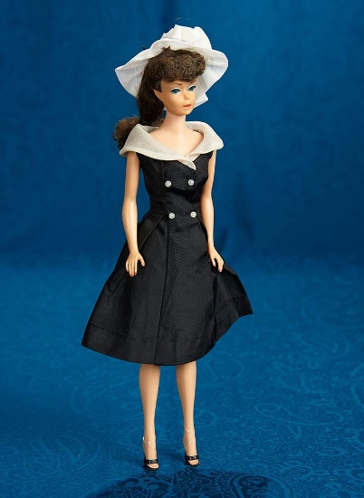 Brunette Ponytail Barbie, #6, wearing "After Five", 1962. $200/400