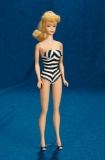 Blonde Ponytail Barbie. #6, 1962, in Original Swimsuit. $200/300