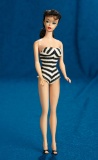Brunette Ponytail Barbie #4 in Original Swimsuit. 1961. $200/400
