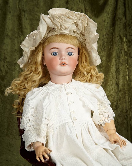 34" German Bisque Child, 1249, by Simon and Halbig in Grand Size. $800/1100