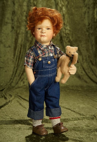 18" American felt doll, "Patrick" by R. John Wright, #112/250. $400/600