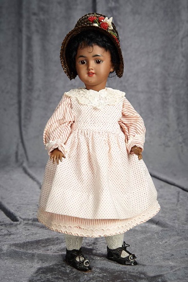 16" German brown-complexioned bisque doll, model 1248, by Simon & Halbig. $800/1100