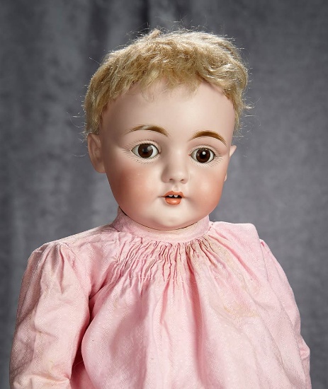 25" German bisque character, 143, by Kestner, original body and wig, rare size for model. $600/800