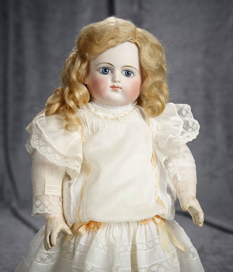 14" Rare French bisque bebe by Schmitt et Fils, very beautiful expression. $6500/8500