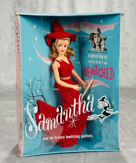 11" "Samantha" in original box with red costume and broomstick. $100/200