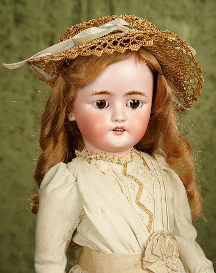24" German bisque child by Bergman with beautiful antique costume. $400/500